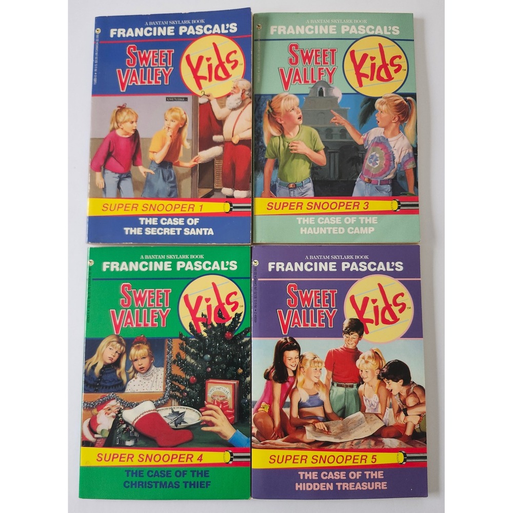 Sweet Valley Kids Super Snooper Book Lot Francine Pascal 1 3 4 5 Vintage 90s